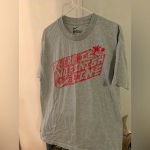 Nike Shirt Nike No Finish Line T Shirt Size L Color Gray Red